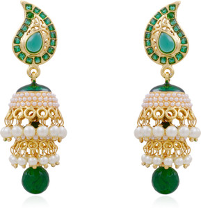 Hyderabad Jewels Beautiful Antique Hangings Pearl Copper Jhumki Earring