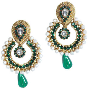 Jewels Guru Diva Style Pearl Alloy Chandbali Earring