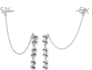 Voylla Precious Classic Enamel Sterling Silver Dangle Earring