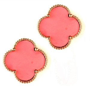 Jazz Jewellery CZ Daily Wear Traditional Gold Plated Pink Women Alloy Stud Earring
