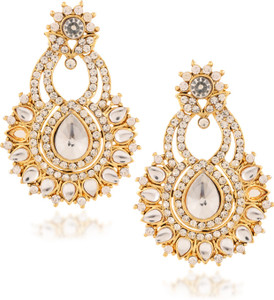 Fashionaya Silver Snob Cubic Zirconia Alloy Drop Earring