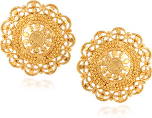 Fashionaya Emperor Gold Brass Stud Earring
