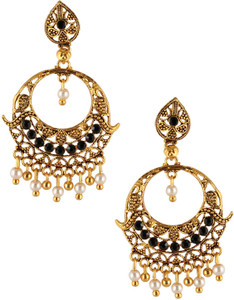 Fashionaya China Gold Cubic Zirconia Brass Drop Earring