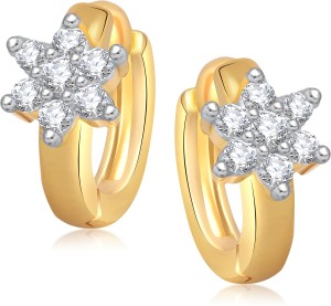 VK Jewels Shine Star Cubic Zirconia Alloy Huggie Earring