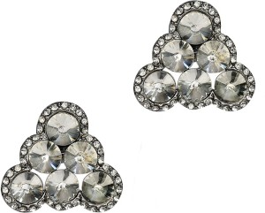 Jazz Jewellery Wedding Wear Silver Color AD CZ Stone Alloy Alloy Stud Earring