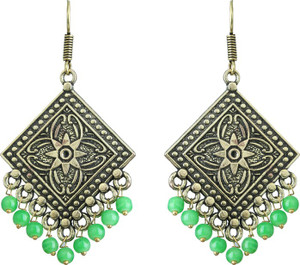 Waama Jewels Party wear Christmas New Year Carnival Gift Pearl Brass Dangle Earring