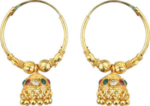 Waama Jewels Traditional Festive Brass Jhumki Earring