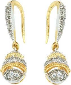 Waama Jewels Multi Gemstones Fashion Jewellery Drop Style For Women Wedding Official Jewellery Brass Hoop Earring