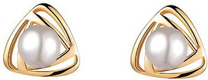 Silver Shoppee Designer Pearl Alloy Stud Earring