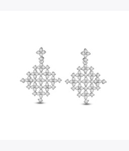 Kataria Jewellers Cluster 92.5 BIS Hallmarked Silver Stud Earring