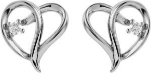 Kataria Jewellers 92.5 BIS Hallmarked Infinity Love Heart   Silver Stud Earring