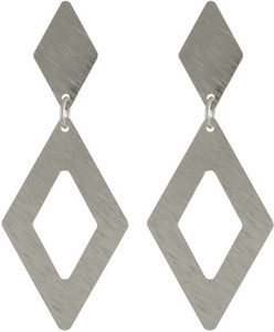 Sarah Diamond Shape Metal Dangle Earring