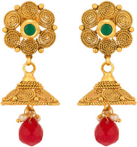 Rajwada Arts Traditional Ethnic Brass Jhumki Earring