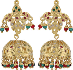 Aarohee Spring Sparkle Metal Jhumki Earring