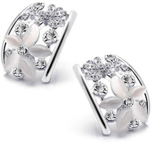 Roma Brothers OPAL FLORAL Cubic Zirconia, Opal Alloy Stud Earring