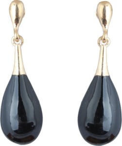 Waama Jewels Antique Gold Plated Dangle & Drop For Women Pearl Brass Drop Earring