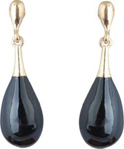 Waama Jewels Antique Gold Plated Dangle & Drop For Women Pearl Brass Drop Earring