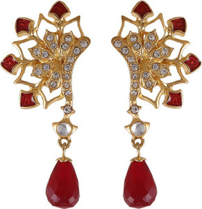 Nyaara Princess Delight Alloy, Enamel, Glass Drop Earring