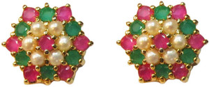 Vinayak navratan Pearl Alloy Stud Earring