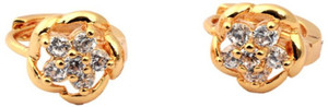 Waama Jewels Golden Hoop Women outh touch Artificial Wedding wear Gift Women festive jewellery Sparkly Brass Hoop Earring