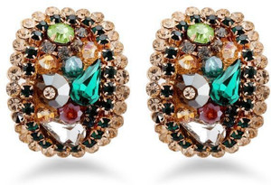 Jazz Jewellery Fancy Design & Traditional Multicolor Stone Earrings For Women's Alloy Stud Earring