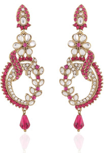 I Jewels Kundan Alloy Drop Earring