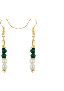 Pearlz Ocean Appealing Pearl, Jade Alloy Dangle Earring