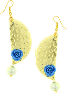 The Jewel Box Italian Flower Brass Dangle Earring