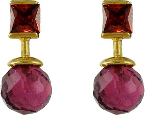 Miska Silver Designer Garnet German Silver Drop Earring