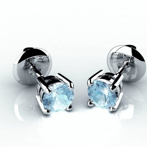 Alluring Classic Swarovski Crystal Silver Stud Earring
