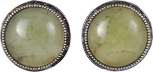 Jazz Jewellery Beautiful Designer with Cream Colour Stone Alloy Stud Earring