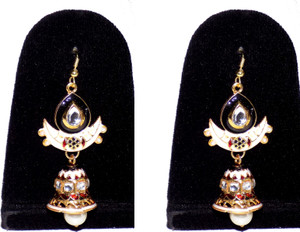 Jewels Kafe Kundan Meena Cubic Zirconia Alloy Jhumki Earring