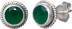 Abhooshan Color Spring Onyx Sterling Silver Stud Earring