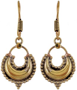Waama Jewels Plain Gold plated Women statement Gift Women fashion Party wear Brass Dangle Earring