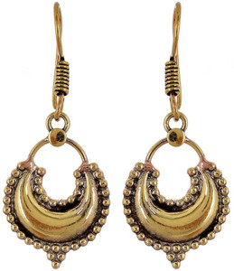 Waama Jewels Plain Gold plated Women statement Gift Women fashion Party wear Brass Dangle Earring