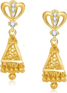VK Jewels Charming Heart Cubic Zirconia Alloy Drop Earring