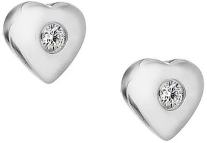 Kataria Jewellers 92.5 BIS Hallmarked Forever Love Heart Silver Stud Earring