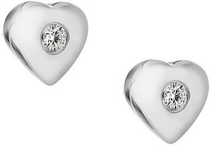 Kataria Jewellers 92.5 BIS Hallmarked Forever Love Heart Silver Stud Earring