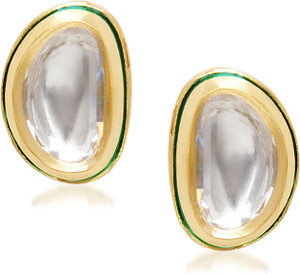 VK Jewels Sightly Kundan Alloy Stud Earring