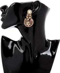 GoldNera Long Pearl Alloy Drop Earring