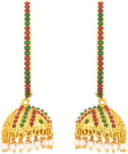 Rajwada Arts Traditional Rajasthani Brass Jhumki Earring