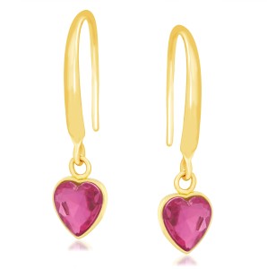 VK Jewels Pink Heart Alloy Dangle Earring