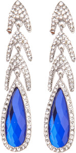 Crimson21 Artificial Bright Blue Danglers Alloy Dangle Earring