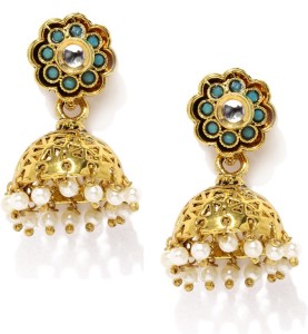 Zaveri Pearls Golden Zinc Jhumki Earring