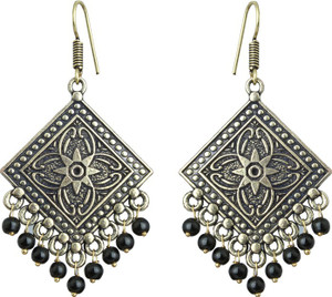 Waama Jewels Party wear Christmas New Year Carnival Gift Pearl Brass Dangle Earring