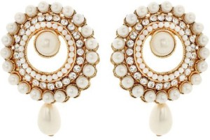 Jewels Capital Diva Style Pearl Alloy Drop Earring
