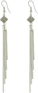 Sarah Diamond Metal Dangle Earring