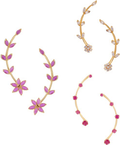 Parijaat Style Diva Cubic Zirconia Alloy Earring Set