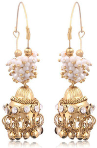 Jewels Capital Diva Style Pearl Alloy Jhumki Earring