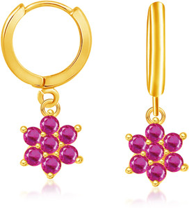 VK Jewels Floral Cubic Zirconia Alloy Huggie Earring